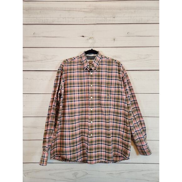 Cinch Men's Plaid Cotton Button‎ Down Long Sleeve Shirt Size M - Picture 1 of 6